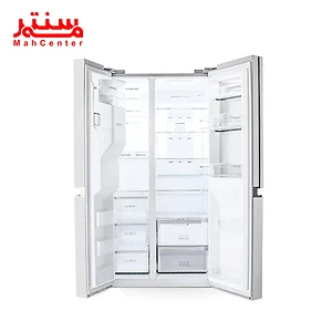 این دستگاه یک یخچال ساید بای ساید است که دارای دو درب است که در کنار هم قرار دارند.
